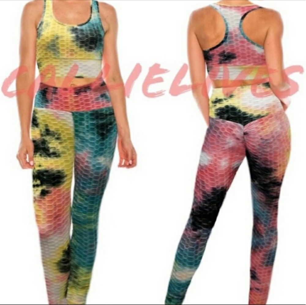 2PC Work Out Leggings and Top Size M - Picture 3 of 3